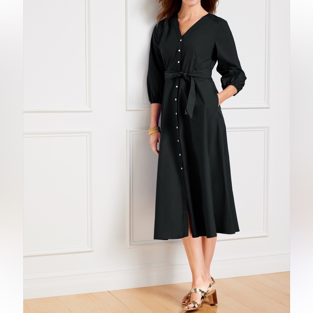Talbots Black Shirtdress